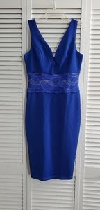 Venus Blue Illusion Waist Dress Size Small - New